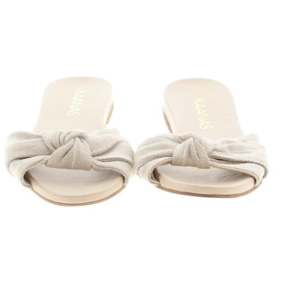 Kaanas Rosario striped linen knot oatmeal - Picture 1 of 7